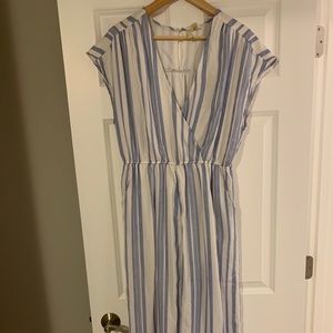 Womens striped jumpsuit L